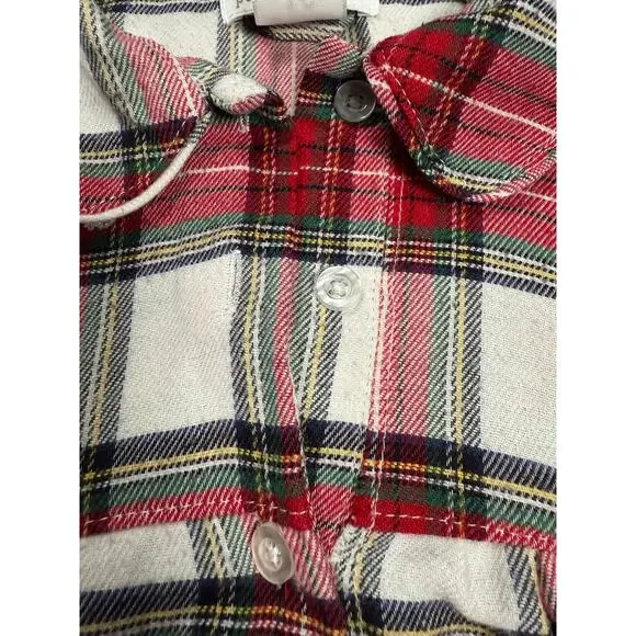 Pottery Barn Kids Holiday Stewart Plaid Flannel Nightgown Kids SIZE 10 - Picture 4 of 11